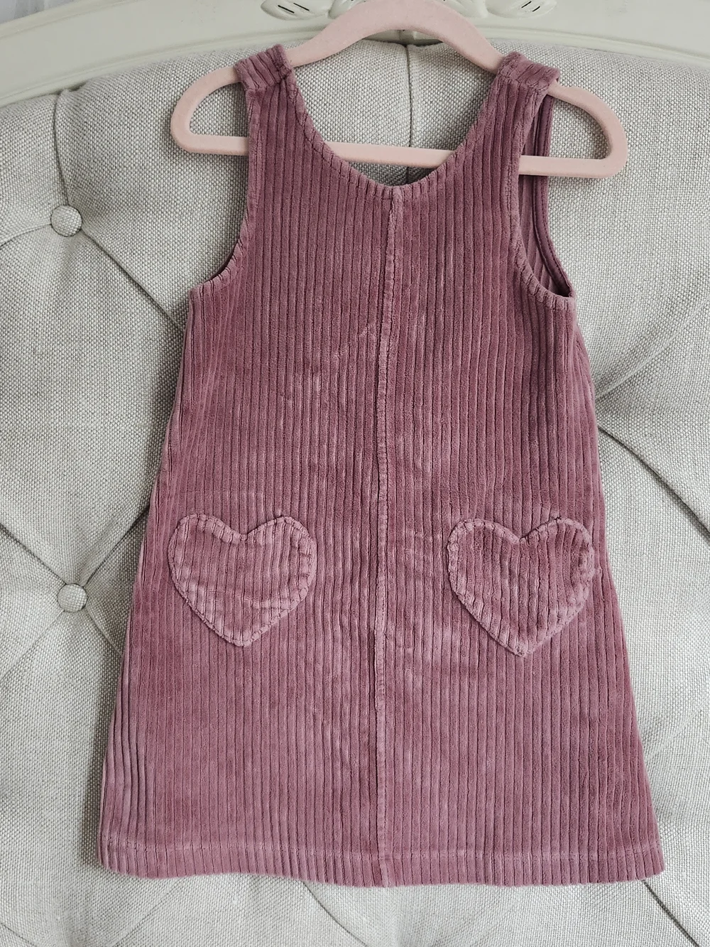 Zara Girls Pink Ribbed Pinafore
